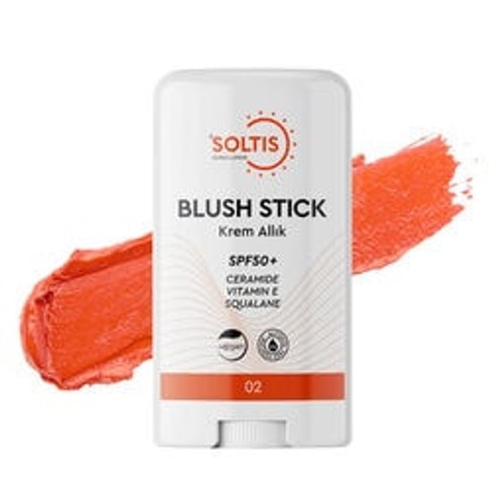 Soltis Nemlendirici Stick Allık SPF 50+ Şeftali Tonu 15 gr