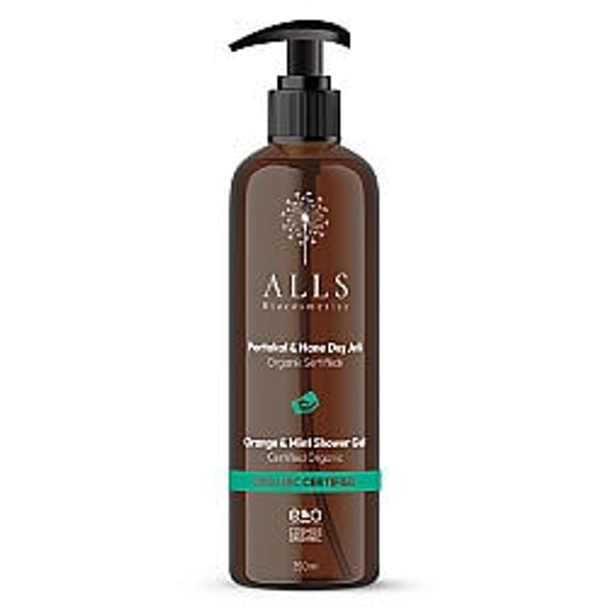 Alls Biocosmetics Organik Portakal ve Nane Duş Jeli 350 ml